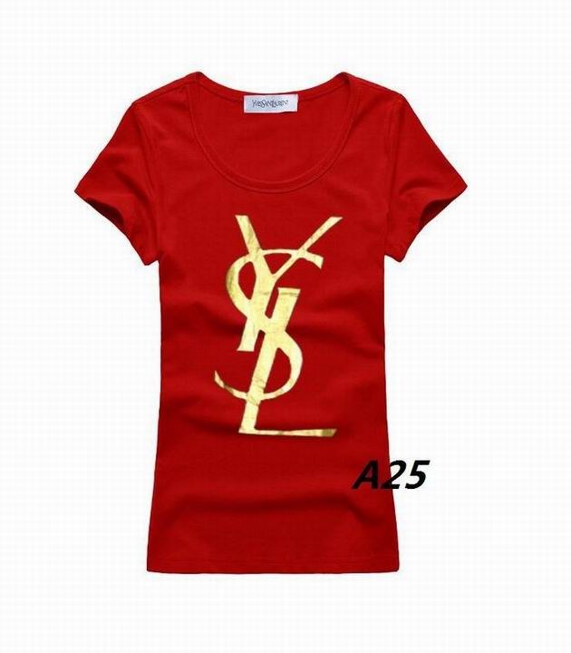 YSL short round collar T woman S-XL-138